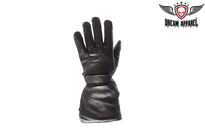 Leather Gauntlet Gloves