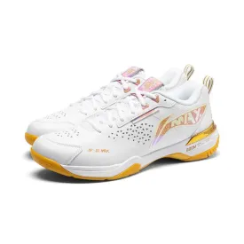 LI-NING Blade Max Badminton Shoes White/Gold UNISEX AYAU003-1