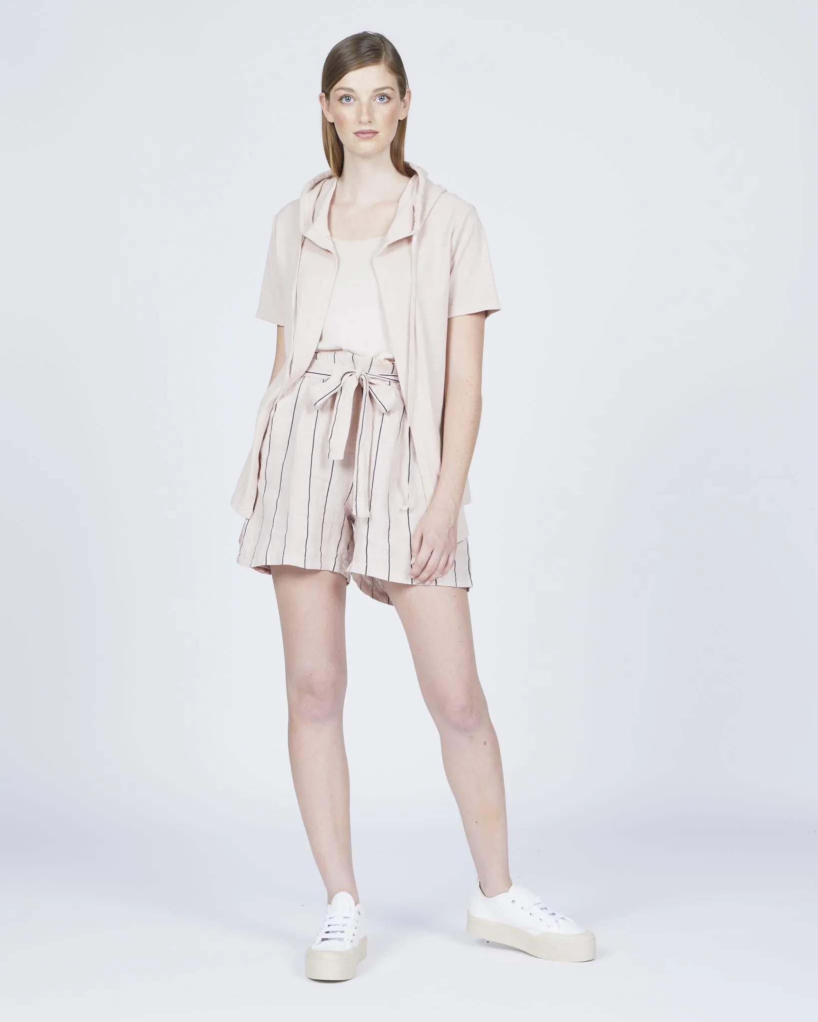 Linen Stripe Short (Sand)