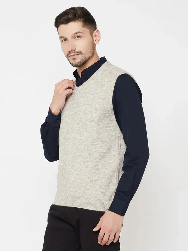 Men Beige Sweaters