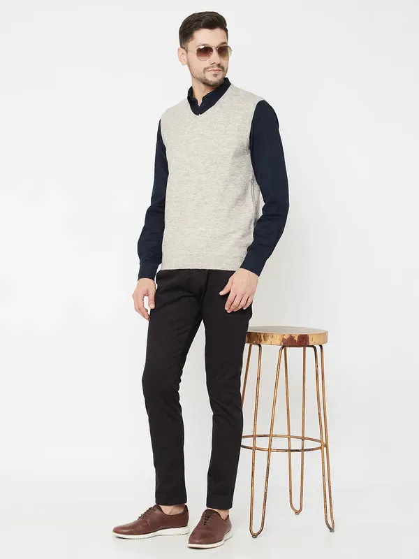 Men Beige Sweaters