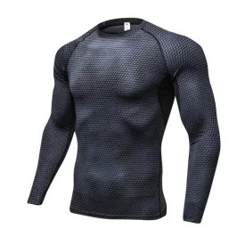 Men's 3D Print Thermal Shirt - Black