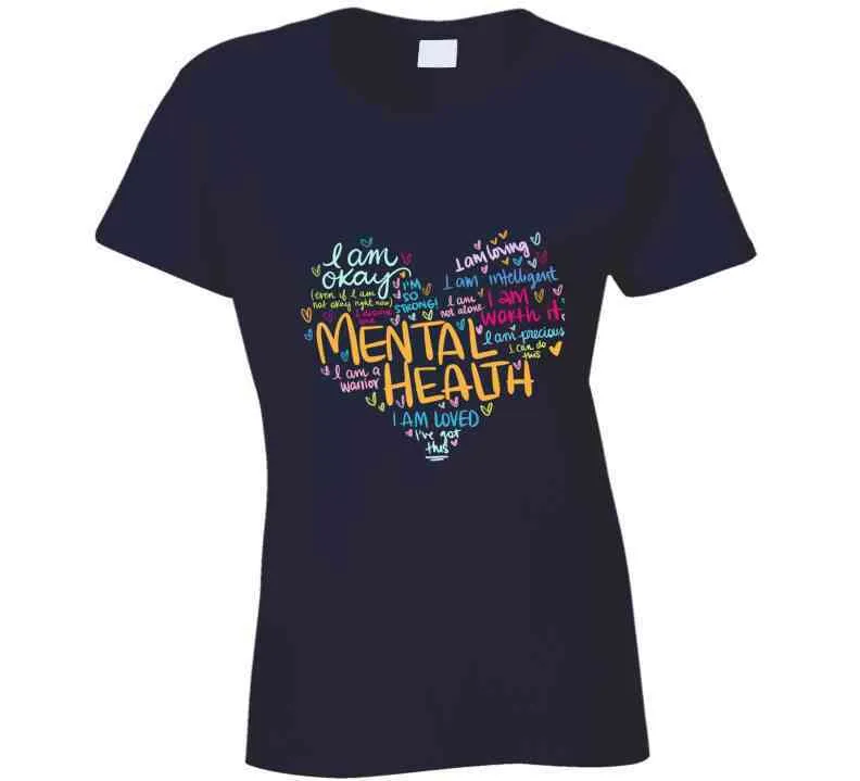 Mental Health Heart Ladies T Shirt