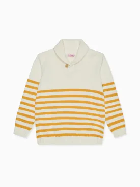 Mustard Stripe Goyo Cotton Boy Sweater