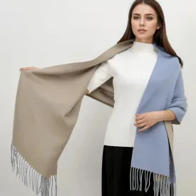 New Winter Cashmere Long Warm Cashmere Hijab Wrap Female Solid Pashmina Scarf