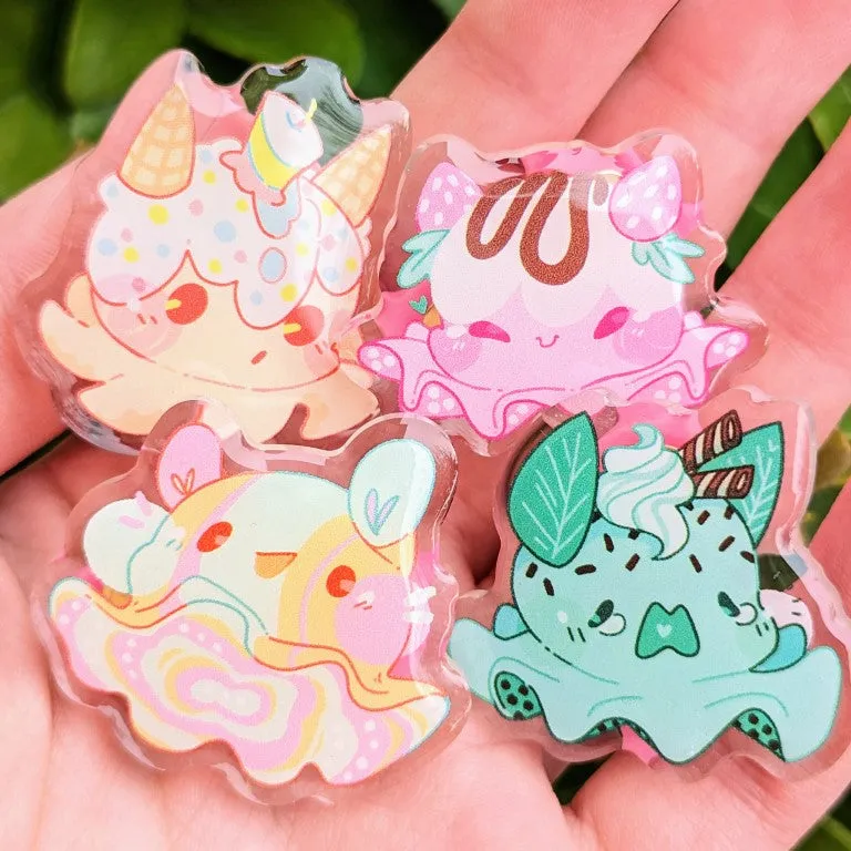 Octo Ice Cream Acrylic Pins