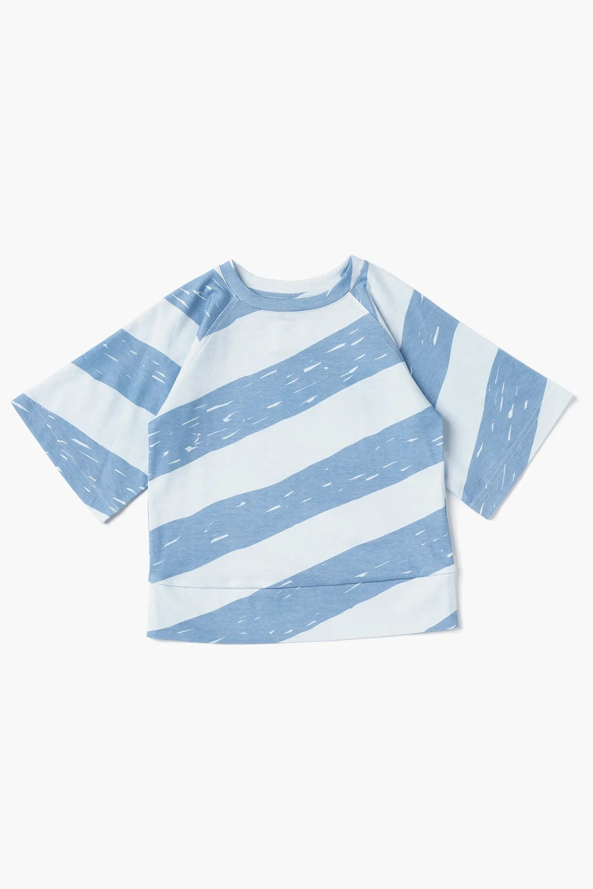 OMAMImini Blue Ruffle Girls Shirt