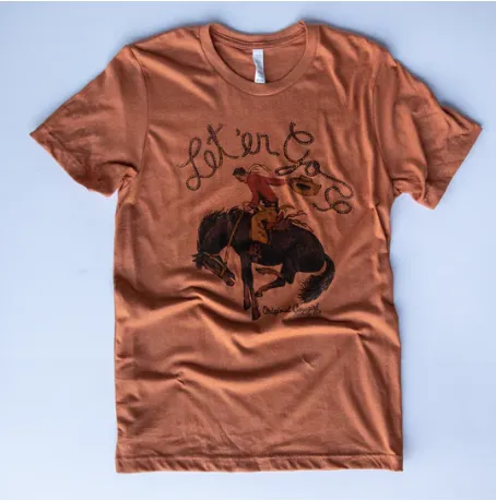 Original Cowgirl Clothing T-Shirts: Let'er Go Autumn Heather