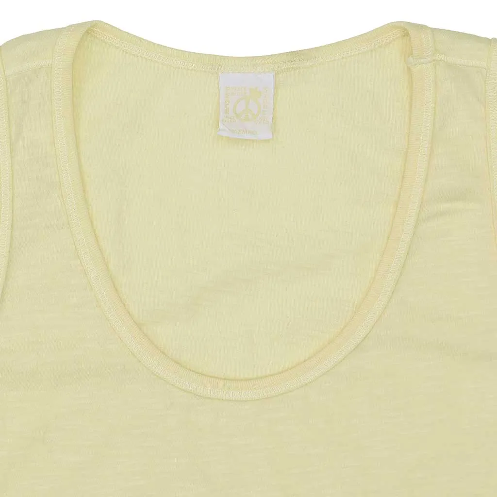 Peace Store Cotton Tank Top - LT Soft Lemon Yellow