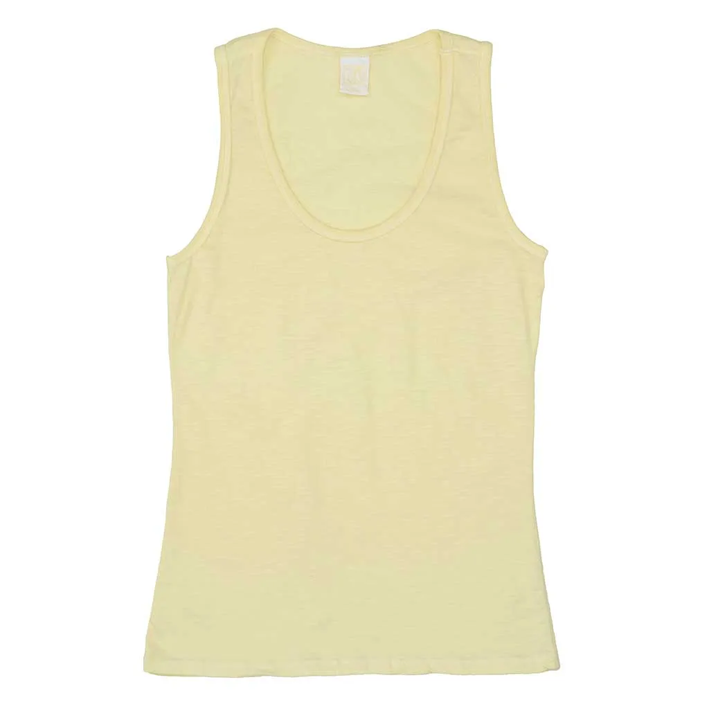 Peace Store Cotton Tank Top - LT Soft Lemon Yellow