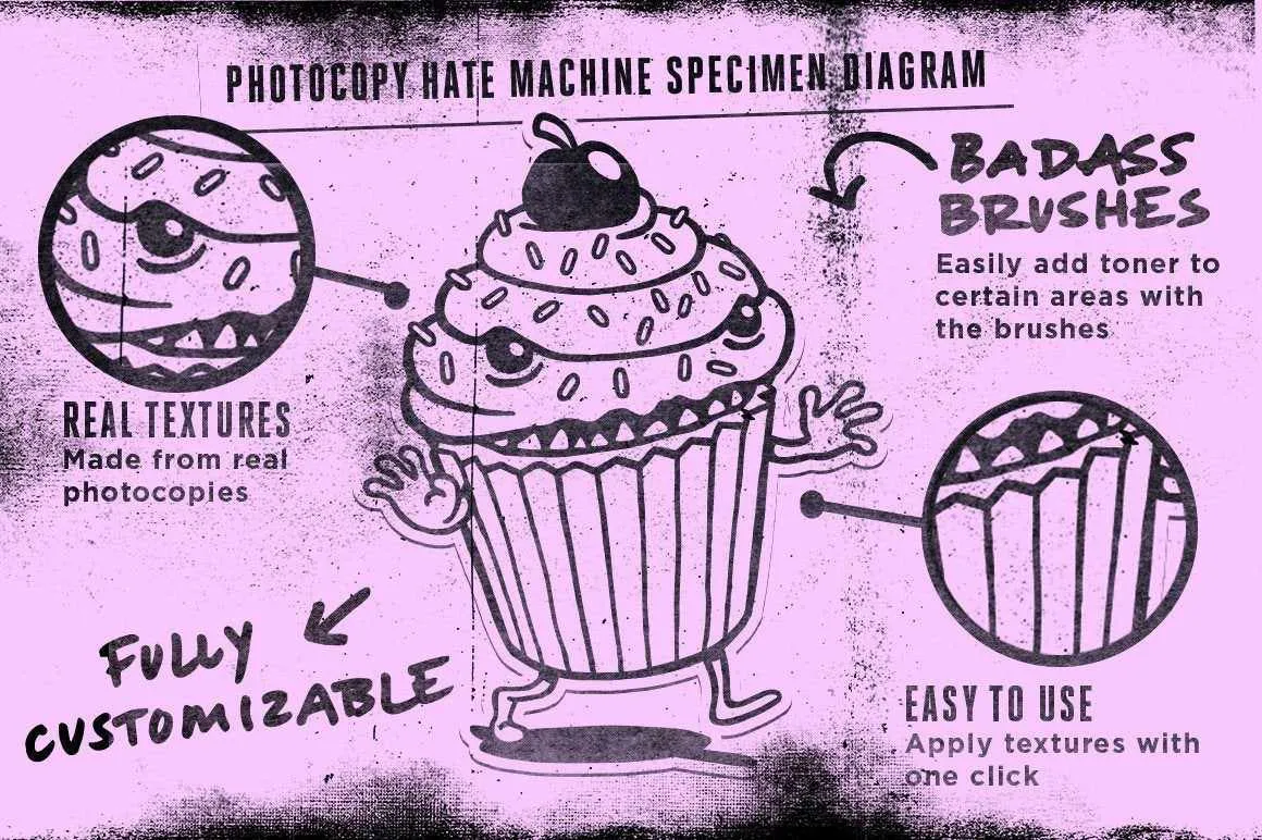 Photocopy Hate Machine for Procreate