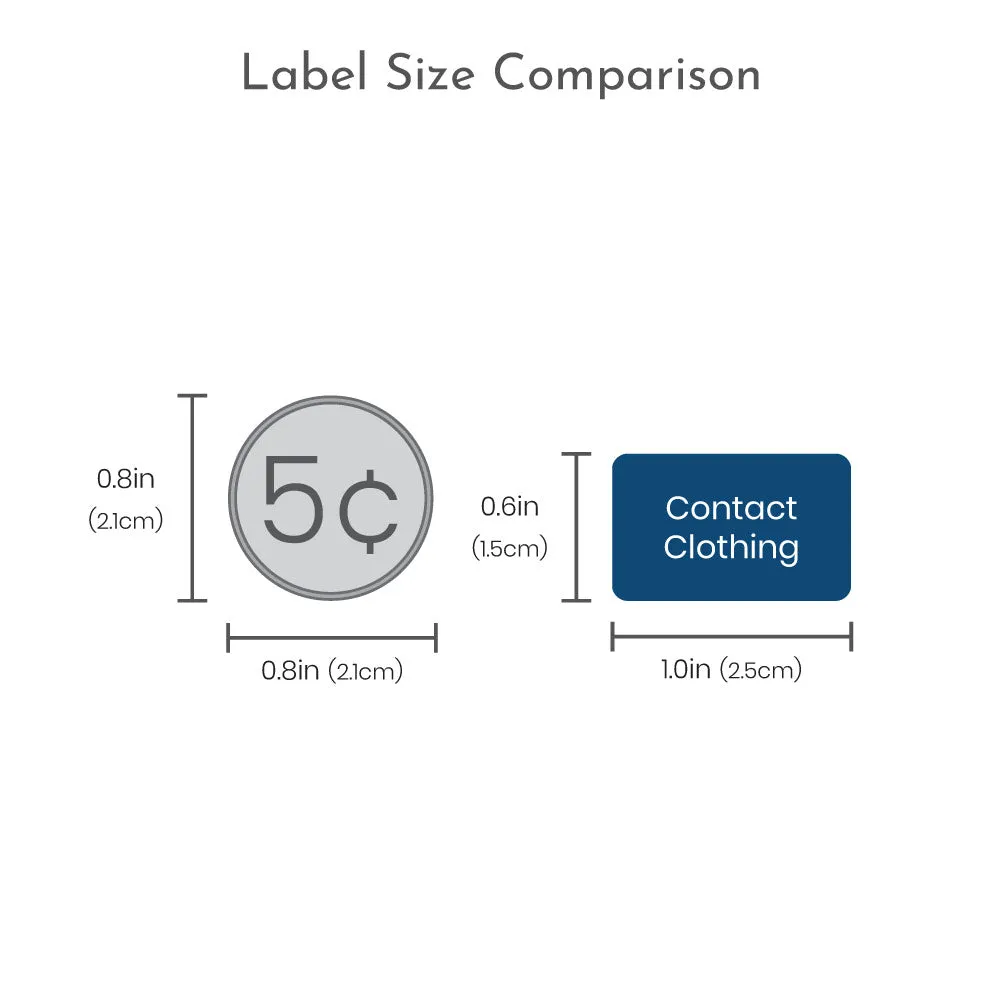 Pixels Contact Clothing Labels