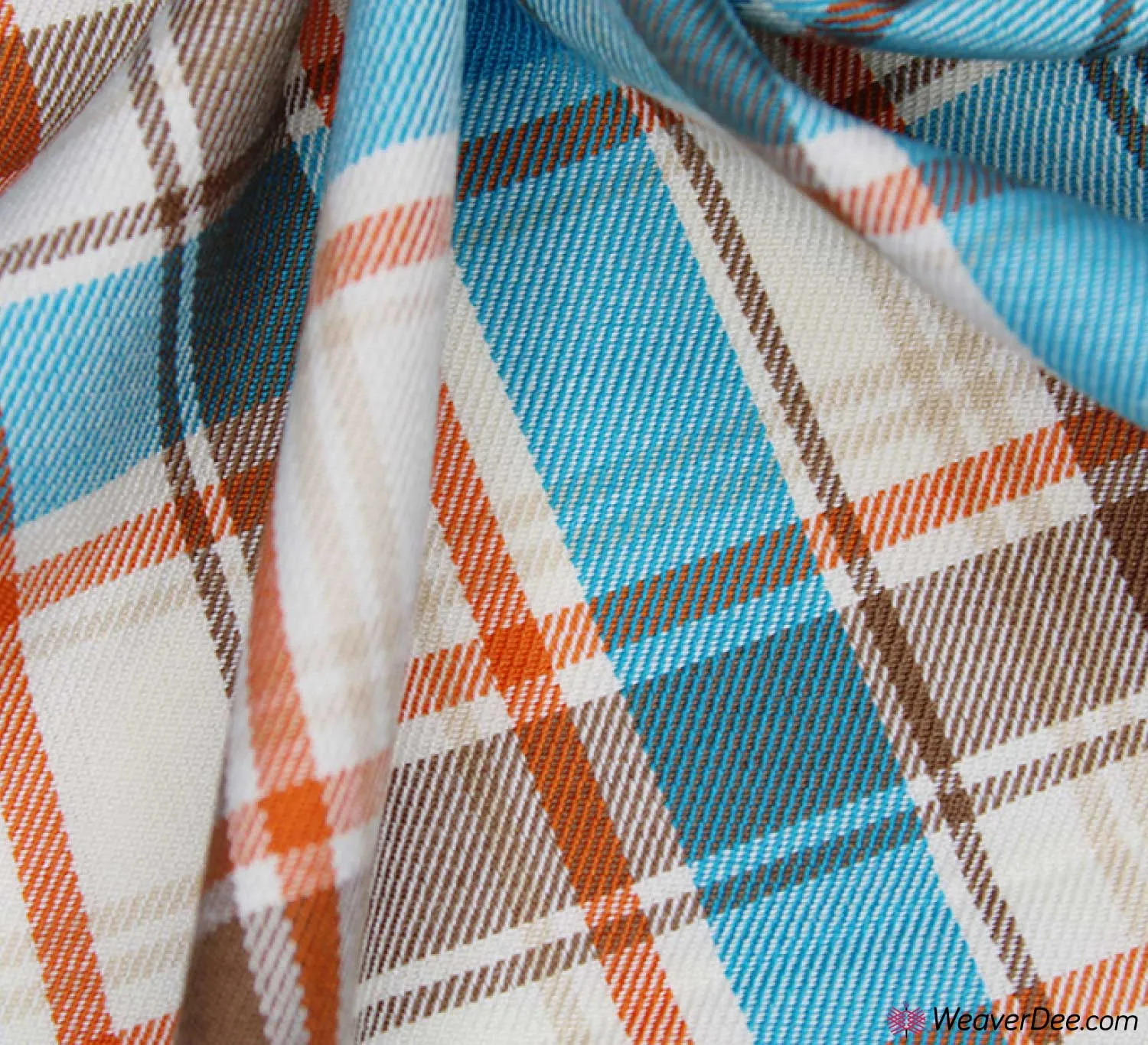 Polyviscose Tartan Fabric / Classic Country Blue