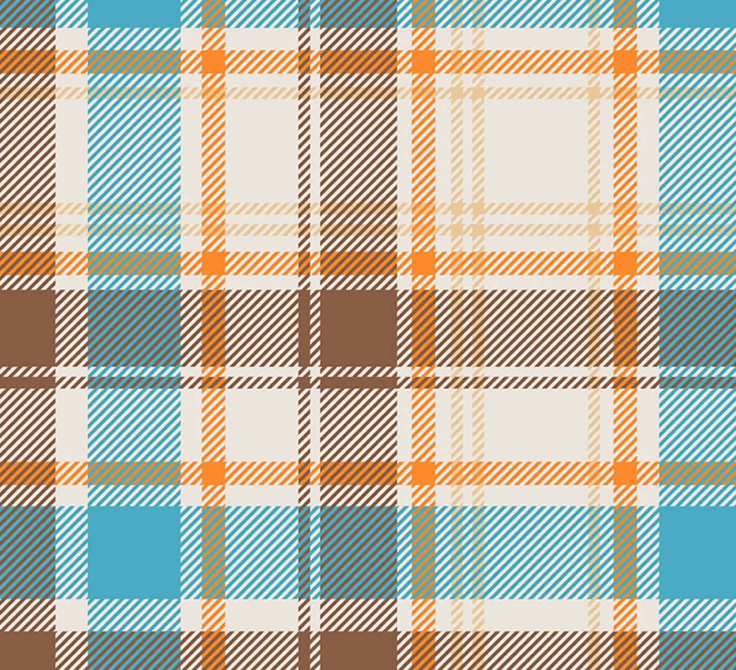 Polyviscose Tartan Fabric / Classic Country Blue