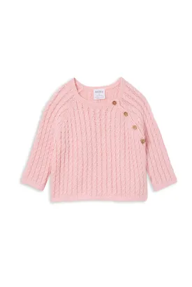 Powder Pink Knit Cardigan