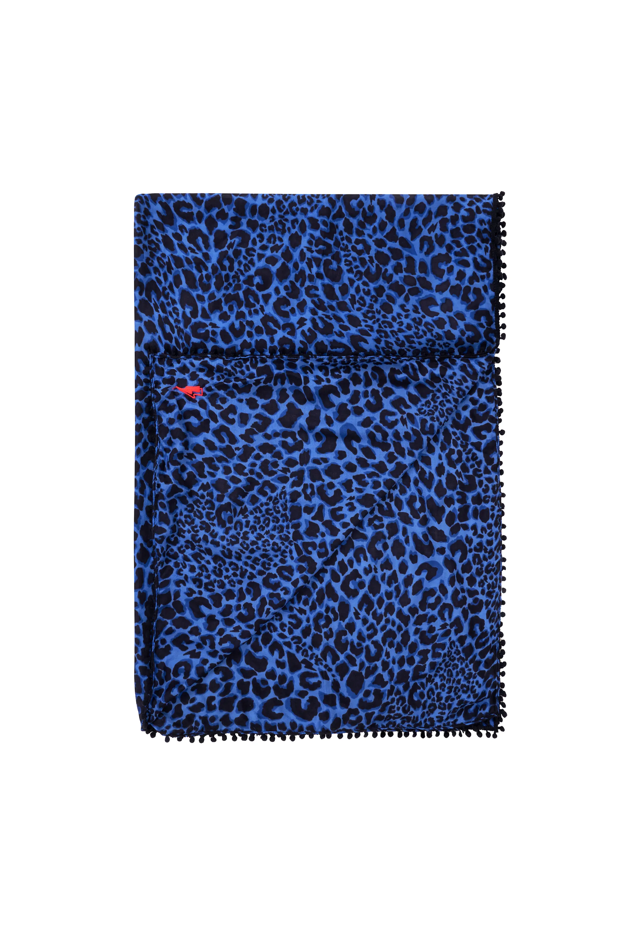 Scamp & Dude x Jade Parfitt Blue with Black Two Scale Shadow Leopard Charity Super Scarf