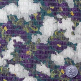 Silk Seersucker Pansy Cloud Print