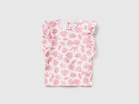 T-shirt with tropical print