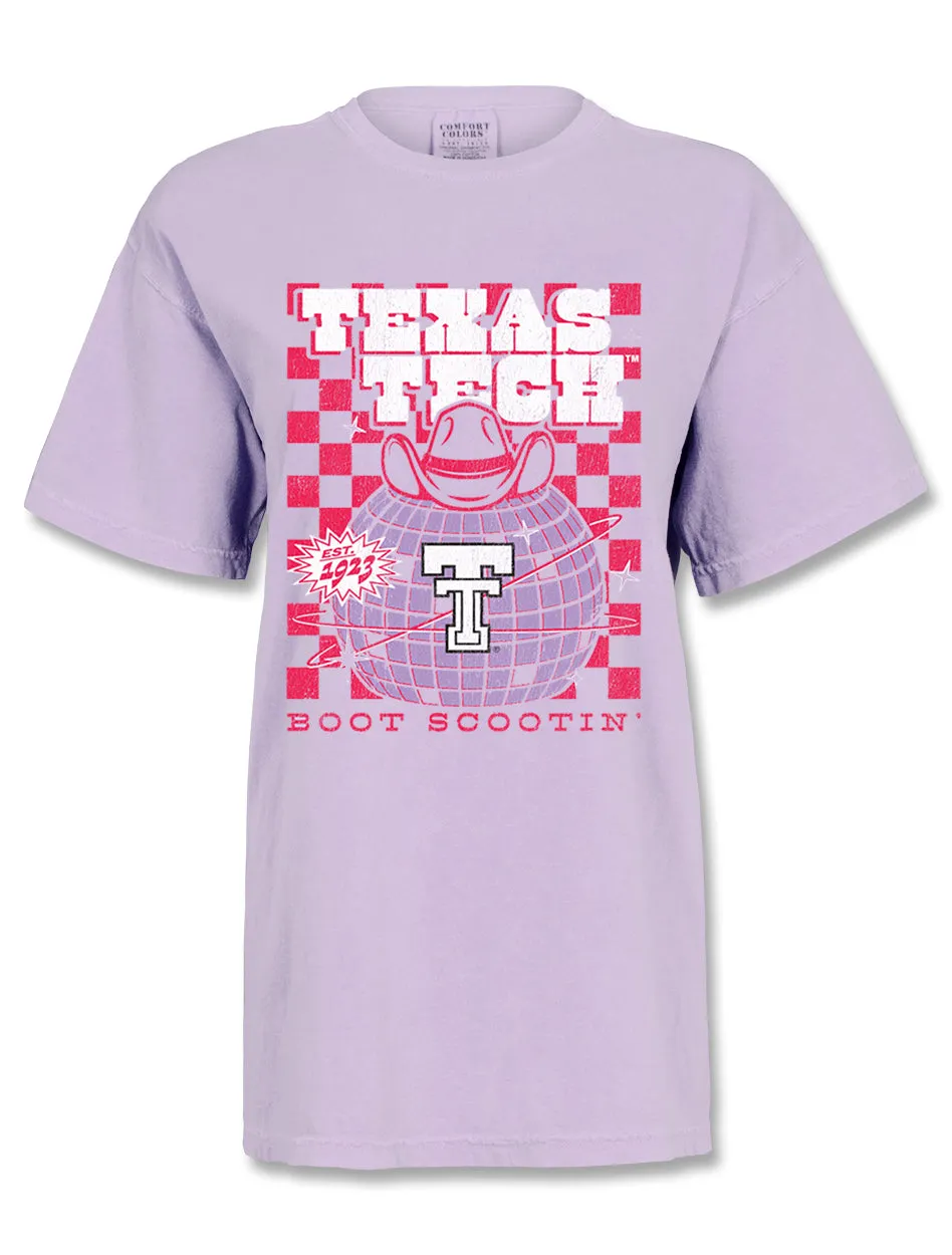 Texas Tech "Cosmic Cowgirl" Comfort Color Orchid T-Shirt