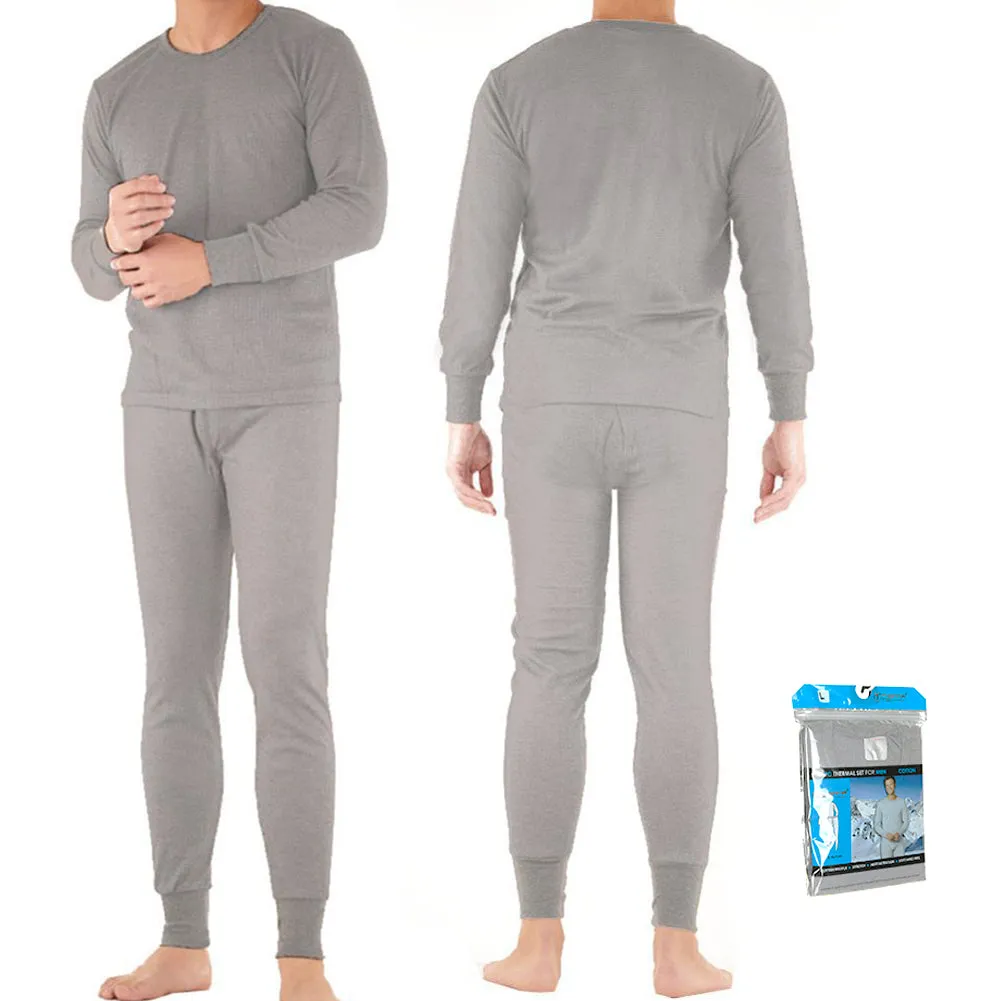 Therma Tek Men's Underwear Waffle Knit Thermal Long Johns 2 PC Top & Bottom Set