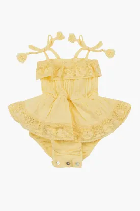 Tocoto Vintage Bambula Lace Romper (Size 6M left)