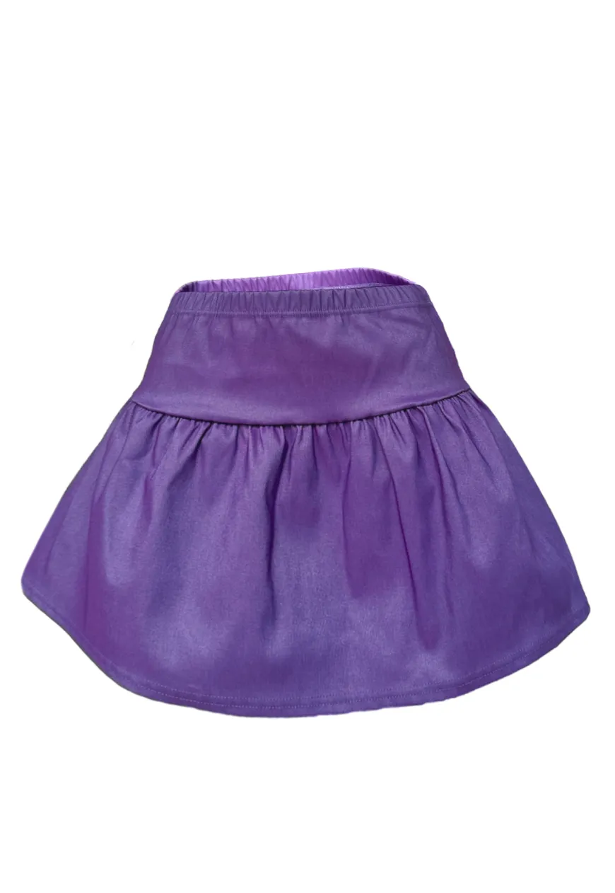 VIOLET BENGALINE RUFFLE SKIRT *COMING SOON*